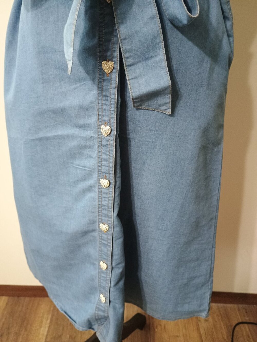 Truly 4 You Chambray Button Down Dress Sz. Large - Picture 5 of 16